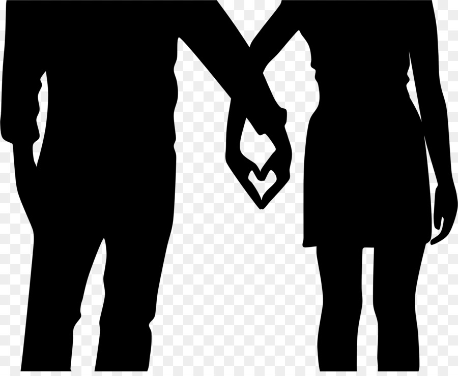 Silhouette couple Holding hands Clip art - couple png download - 2142*1740 - Free Transparent Silhouette png Download.