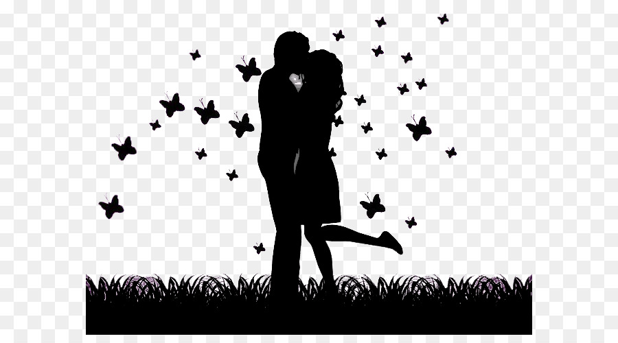 Kiss couple Silhouette Romance - Romantic kiss png download - 650*488 - Free Transparent Kiss png Download.