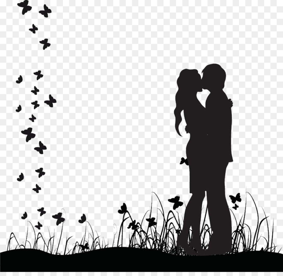Kiss Silhouette couple - kiss png download - 900*867 - Free Transparent Kiss png Download.