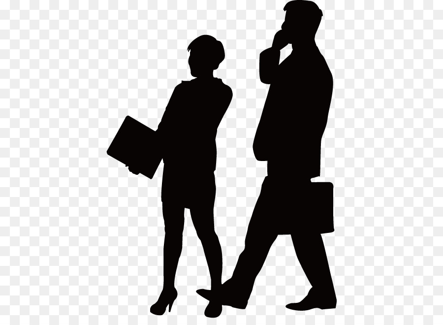 Silhouette Businessperson - Conversation Business people silhouettes png download - 468*646 - Free Transparent Silhouette png Download.