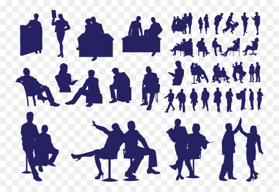 Silhouette Businessperson Clip art - Vector happy office people png download - 907*624 - Free Transparent Silhouette png Download.