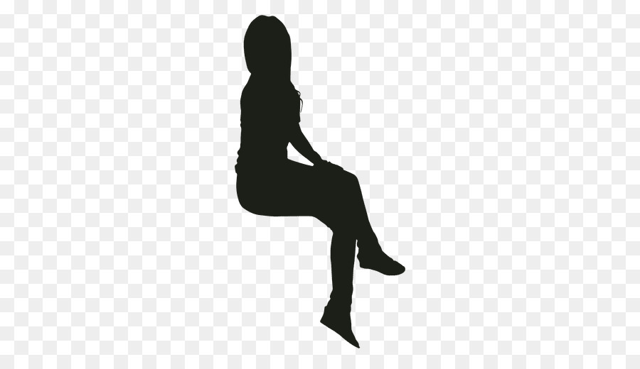 Silhouette Sitting Woman - sitting man png download - 512*512 - Free Transparent  png Download.