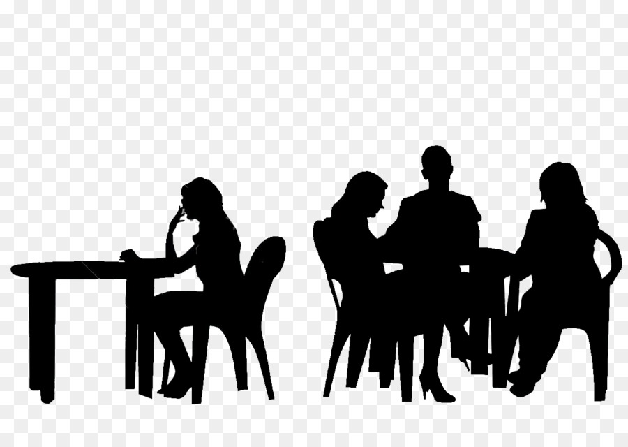Portable Network Graphics Silhouette Vector graphics Illustration Clip art - people sitting at a table png download - 1300*919 - Free Transparent Silhouette png Download.