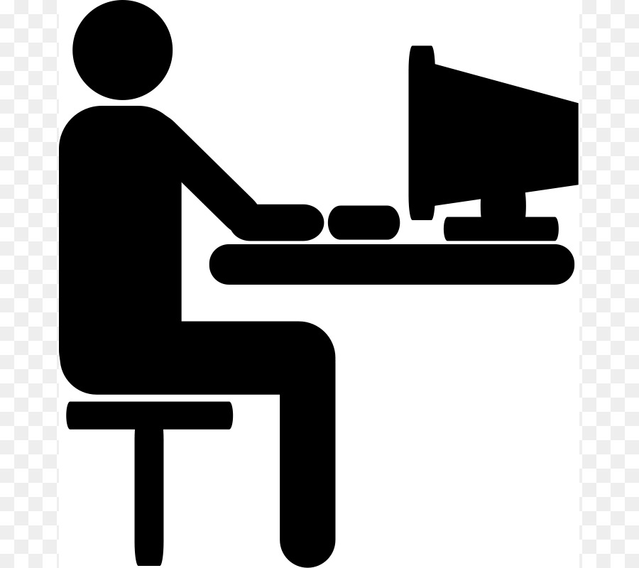 Free Person Sitting At Desk Silhouette Download Free Clip Art