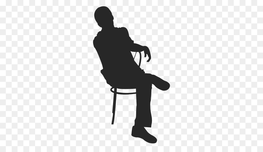 Silhouette Chair Sitting Clip art - sitting man png download - 512*512 - Free Transparent Silhouette png Download.