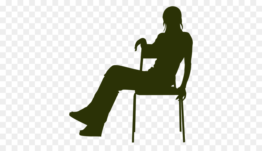 Eames Lounge Chair Silhouette Sitting - sit vector png download - 512*512 - Free Transparent Chair png Download.