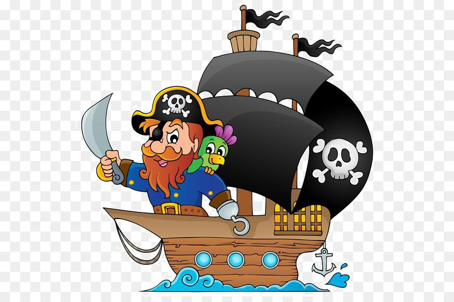 Piracy Cartoon Ship Royalty-free - Cartoon pirate pirate ship png download - 600*589 - Free Transparent Piracy png Download.