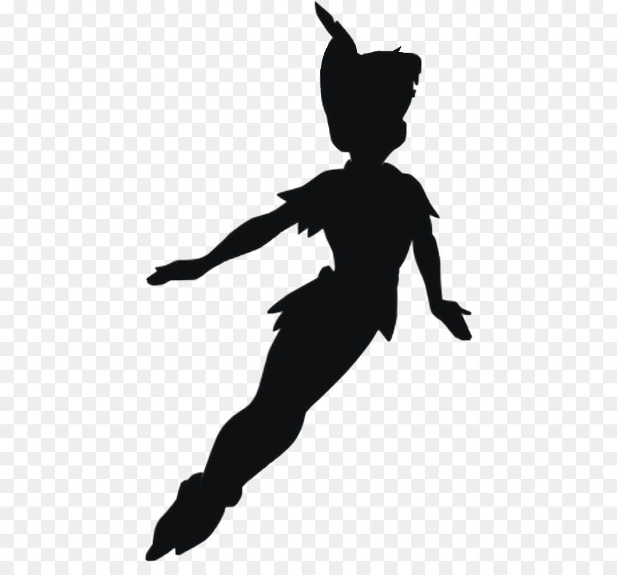 Peter Pan Tinker Bell Silhouette Shadow Peter and Wendy - peter pan silhouette png clipart png download - 480*821 - Free Transparent Peter Pan png Download.