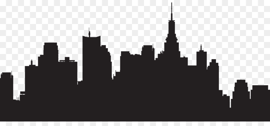 New York City Silhouette Skyline Clip art - CITY png download - 8000*3602 - Free Transparent New York City png Download.