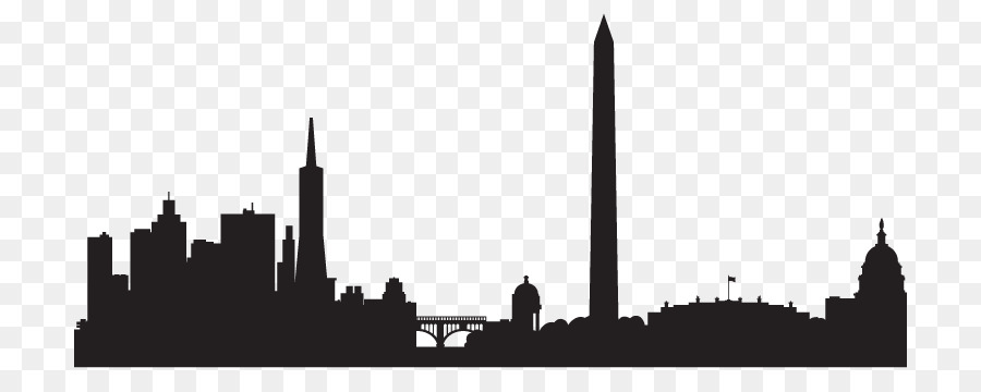 Skyline Silhouette Drawing Washington, D.C. - Silhouette png download - 764*360 - Free Transparent Skyline png Download.
