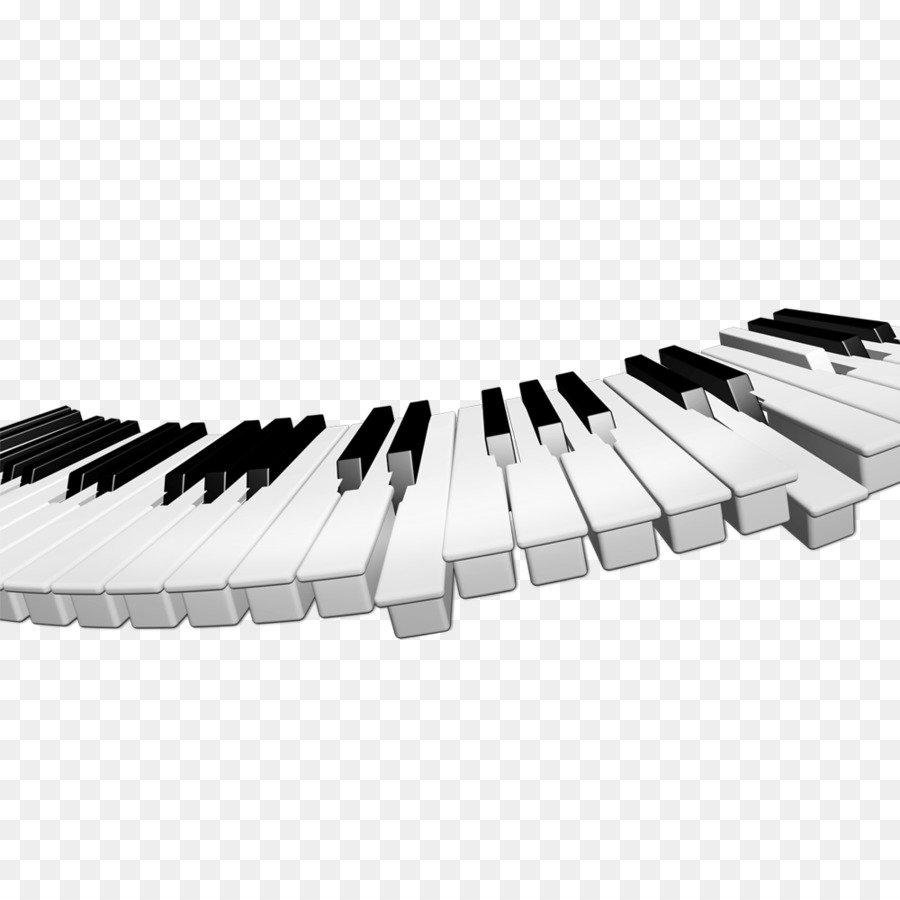 Digital piano Musical keyboard Black and white Musical instrument - Keyboard Piano keyboard play renderings png download - 1000*1000 - Free Transparent  png Download.