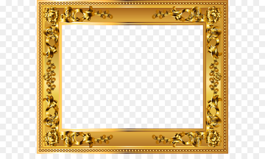 Picture frame Gold Clip art - Gold Deco Border Frame Transparent PNG Image png download - 5000*4016 - Free Transparent BORDERS AND FRAMES png Download.