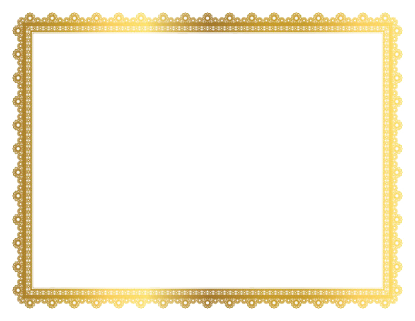 Yellow Area Pattern - Gold Border Frame PNG Transparent Picture png