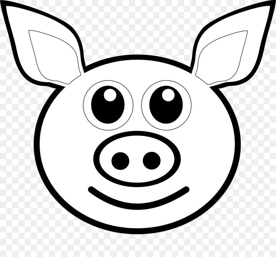 Pig Coloring book Drawing Face Clip art - Community Drawing Cliparts png download - 3333*3096 - Free Transparent Pig png Download.
