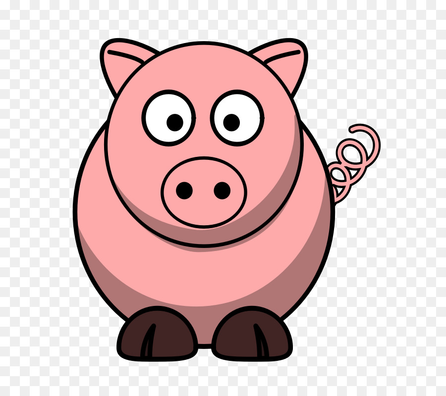 Domestic pig Cartoon The Three Little Pigs Clip art - Cow Outline png download - 800*800 - Free Transparent Domestic Pig png Download.