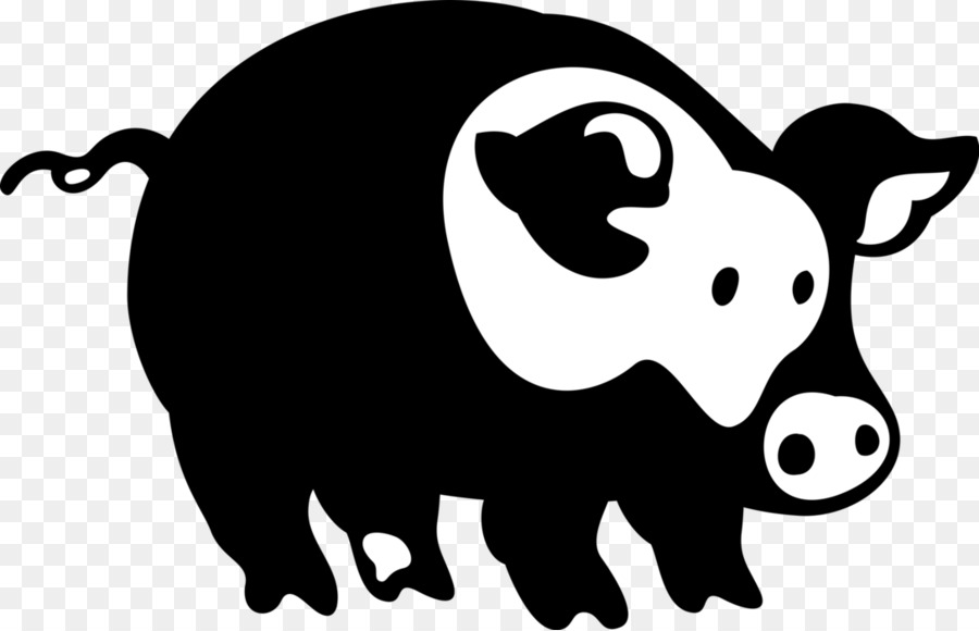Domestic pig Clip art Silhouette Image Illustration - silhouette png download - 1088*700 - Free Transparent Domestic Pig png Download.