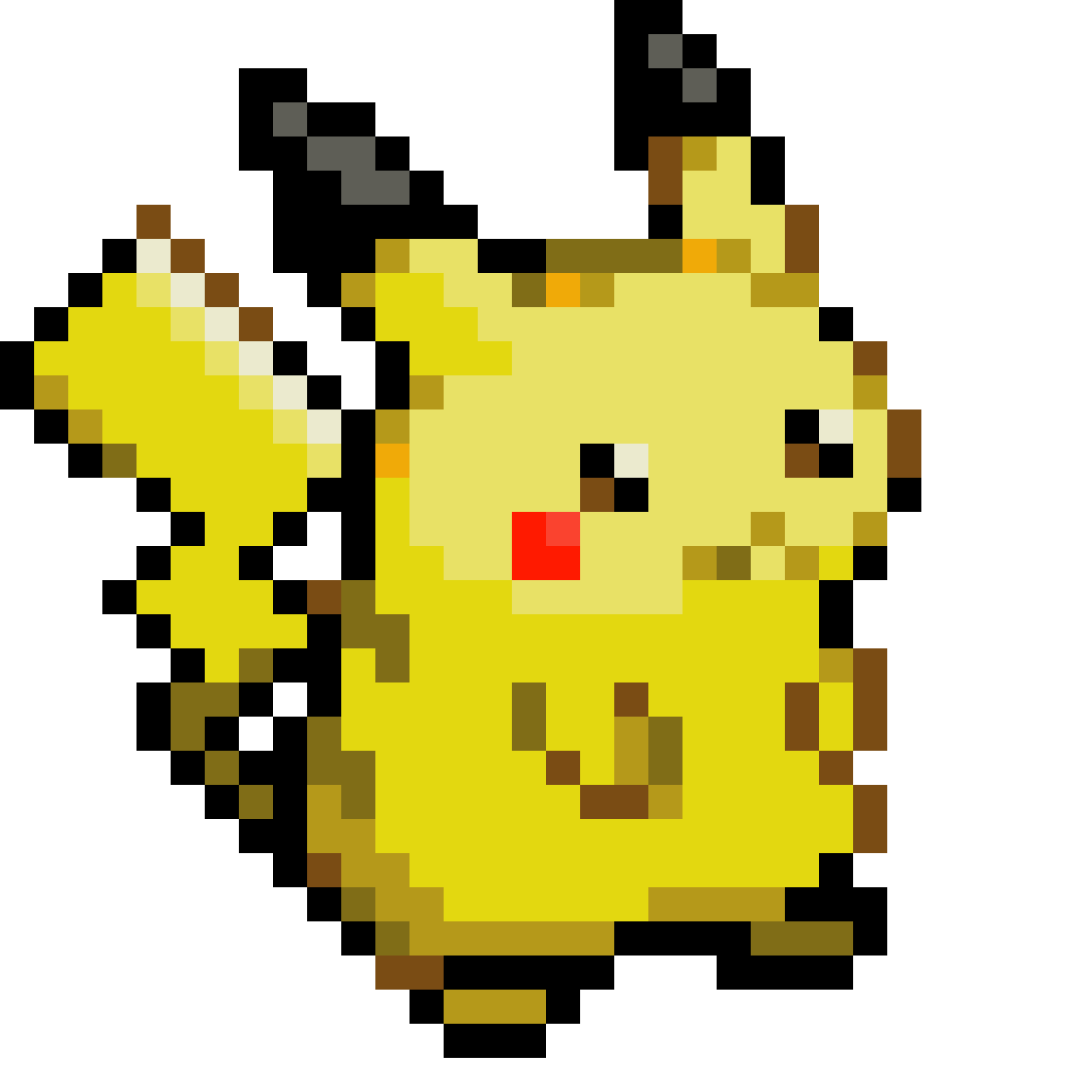 Pikachu Pok Mon Yellow Image Pixel Pikachu Png Download