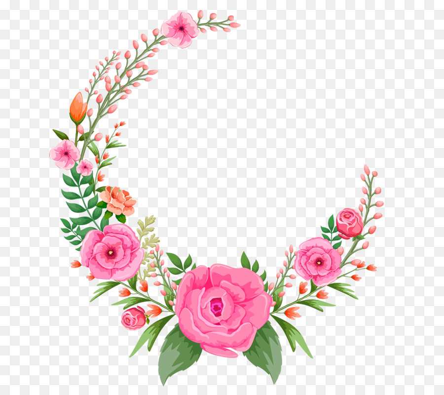 Flower Pink Rose - Pink flowers frame png download - 765*800 - Free Transparent Flower png Download.