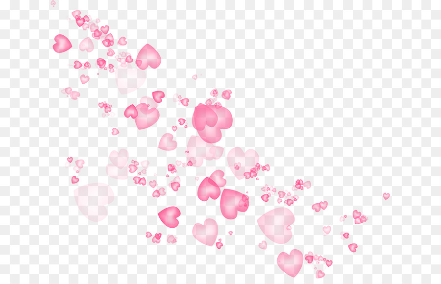 Heart Romance - Pink hearts floating png download - 693*569 - Free Transparent Heart png Download.