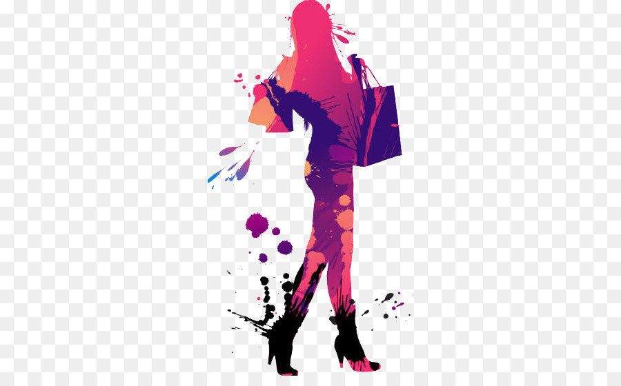 Clip Art Women Fashion Model Woman Clip art - Colored female silhouette decoration png download - 600*545 - Free Transparent Clip Art Women png Download.