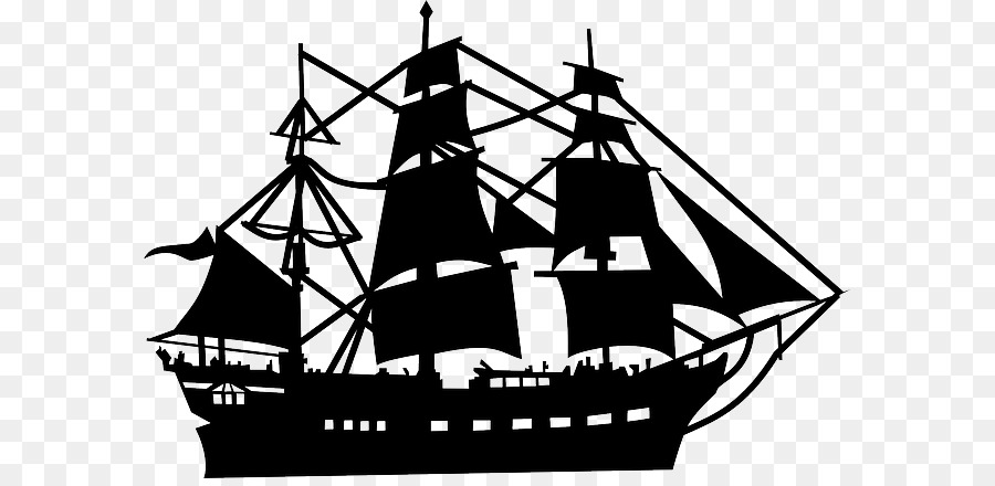 Tall ship Sailing ship Clip art - Pirate Ship Outline png download - 640*433 - Free Transparent Tall Ship png Download.
