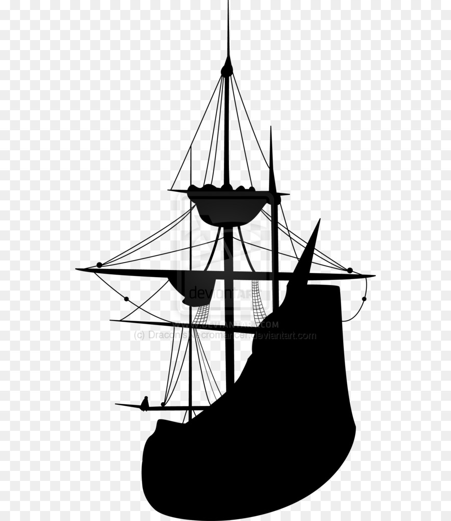 Sailing ship Silhouette Tall ship Clip art - pirate ship png download - 600*1040 - Free Transparent Ship png Download.