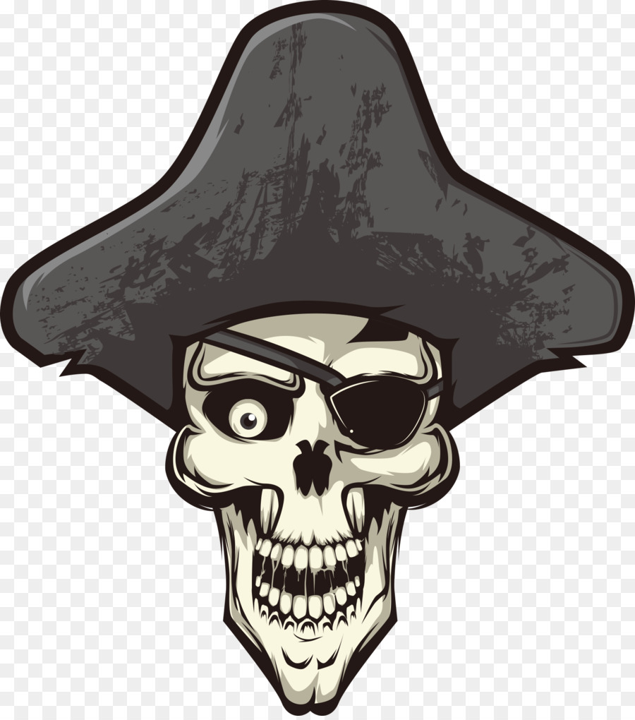 Skull Calavera Piracy Euclidean vector - Vector Pirate Skull png download - 1621*1826 - Free Transparent Skull png Download.
