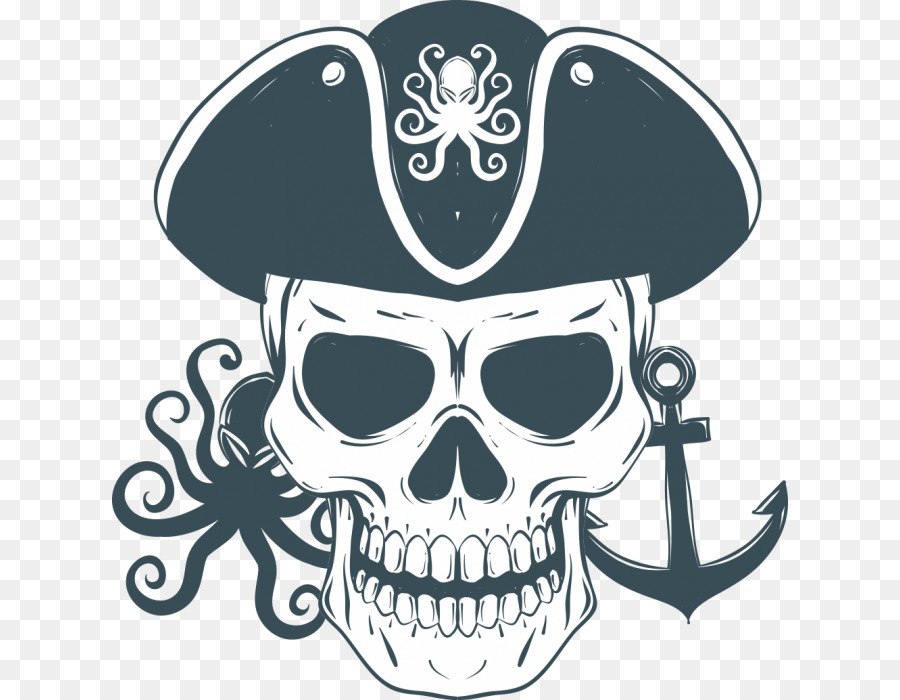 Clip Arts Related To : Skull & Bones Piracy Drawing Clip art - skull pn...