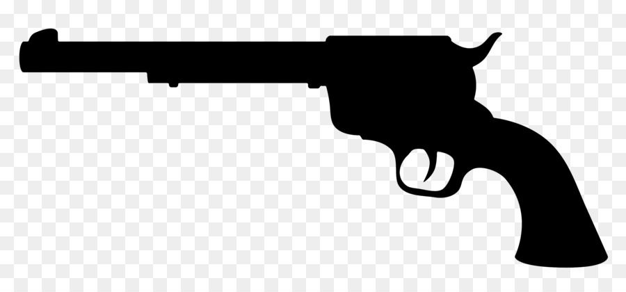 Firearm Pistol Gun Clip art - Silhouette png download - 3300*1524 - Free Transparent  png Download.