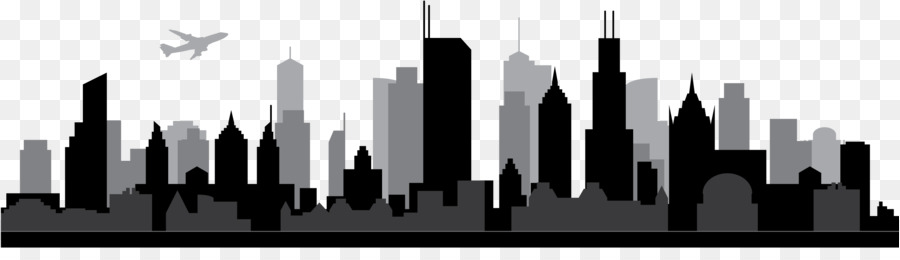 Chicago Skyline Silhouette - skyline png download - 2560*706 - Free Transparent Chicago png Download.