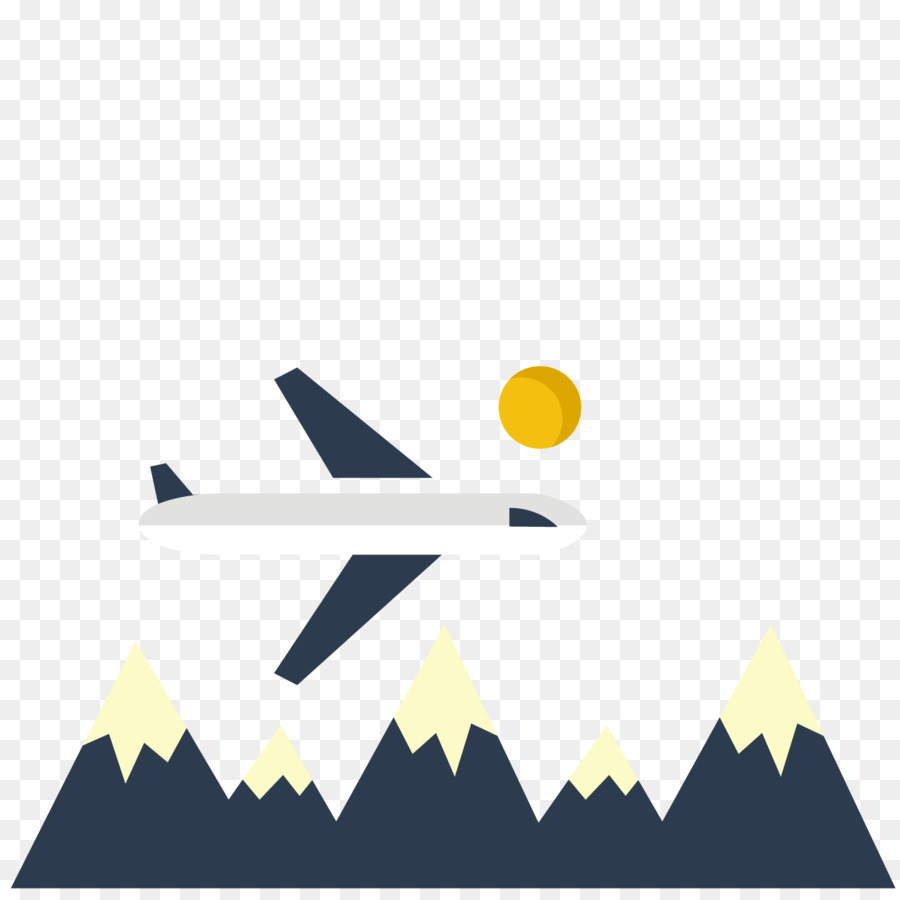 Airplane Flat design Illustration - Vector flat plane element png download - 1500*1500 - Free Transparent Airplane png Download.