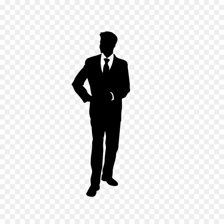 Business people silhouette in black and white png download - 992*992 - Free Transparent Layers png Download.