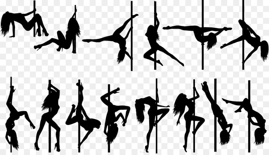 Pole dance Silhouette Clip art - Vector operation pole dancing Silhouette png download - 969*555 - Free Transparent Pole Dance png Download.