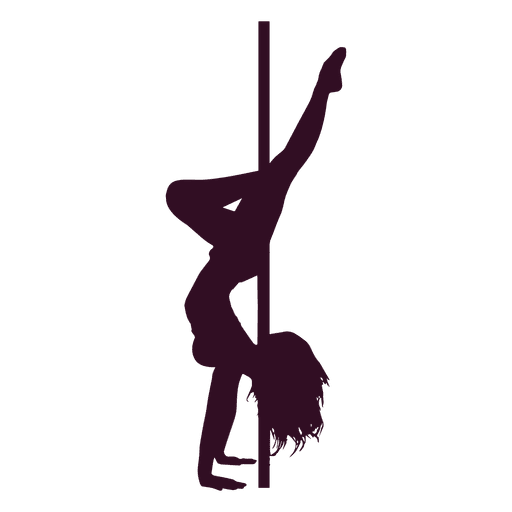 Silhouette Pole dance Drawing - pole dance png download - 512*512 - Free Tr...