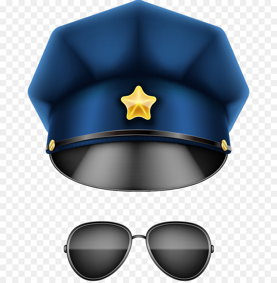 Hat Police officer u8b66u5e3d Designer - Vector hat and sunglasses png download - 720*914 - Free Transparent Hat png Download.