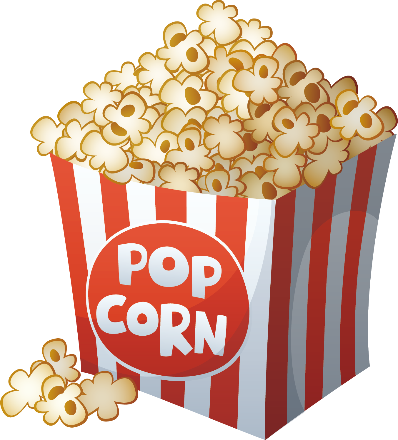Popcorn Cartoon Film Drawing - Vector popcorn png download - 1353*1497