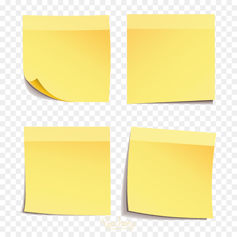 Paper Post-it note Sticker Font - Yellow sticky notes png download - 1024*1024 - Free Transparent Paper png Download.