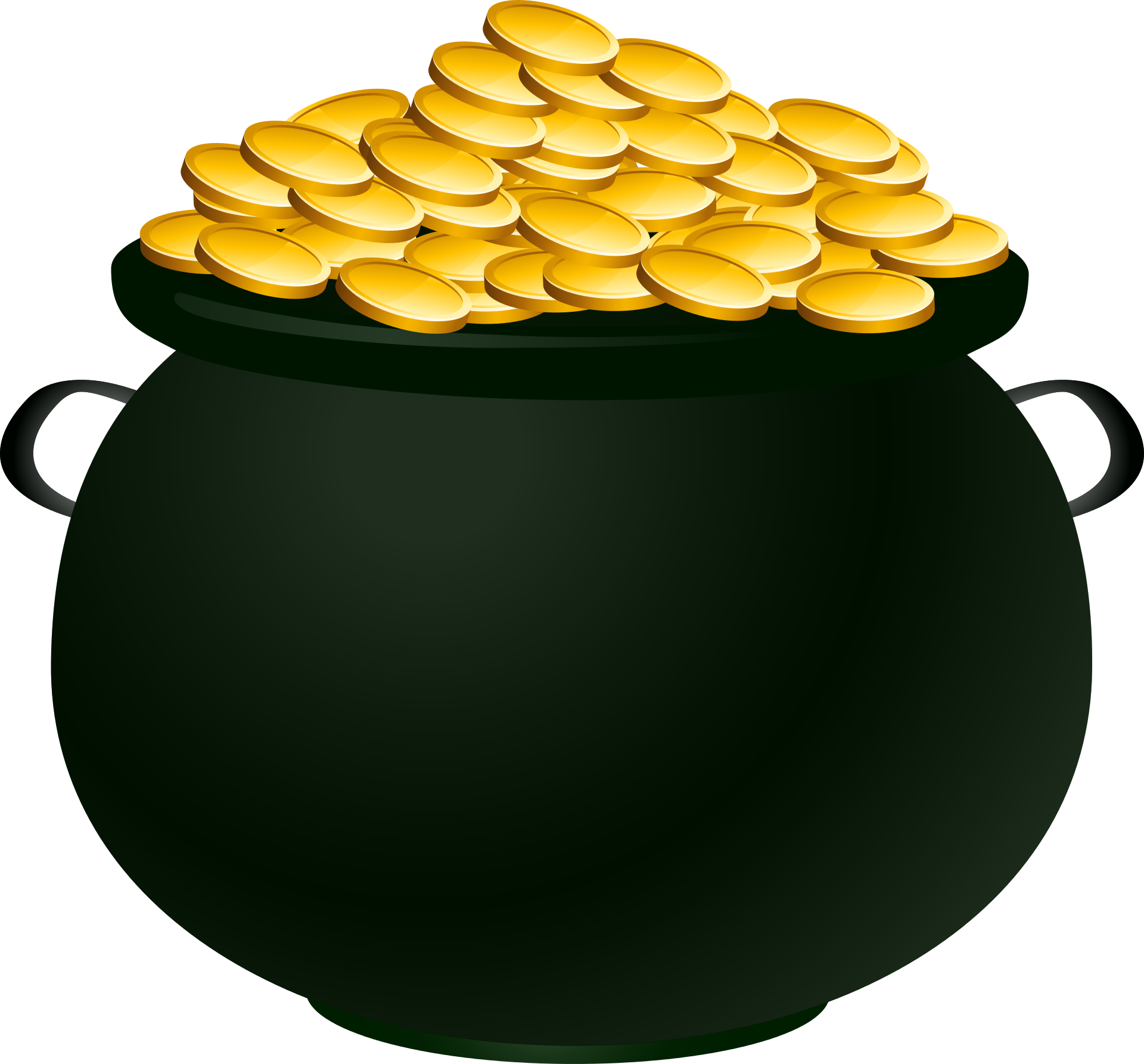 Gold Cannabis Clip Art Pot Of Gold Png Download 1920 1785 Free 