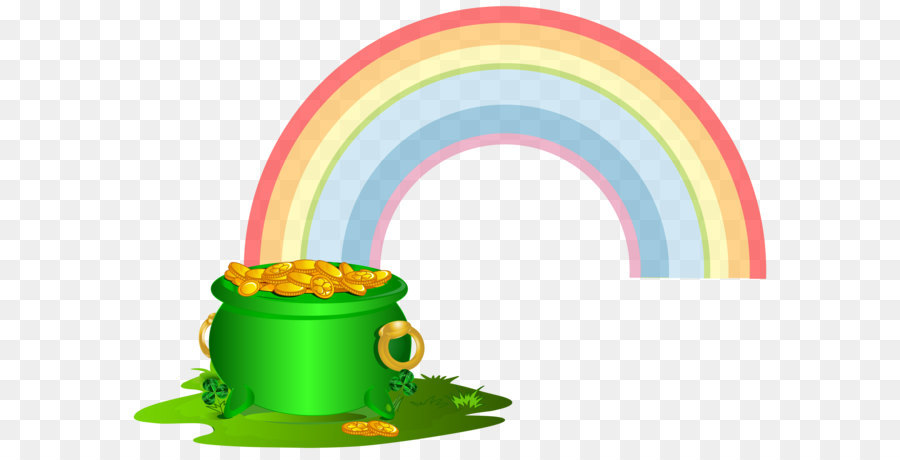 Gold Rainbow Clip art - Green Pot of Gold with Rainbow PNG Clip Art Image png download - 8000*5587 - Free Transparent Rainbow png Download.