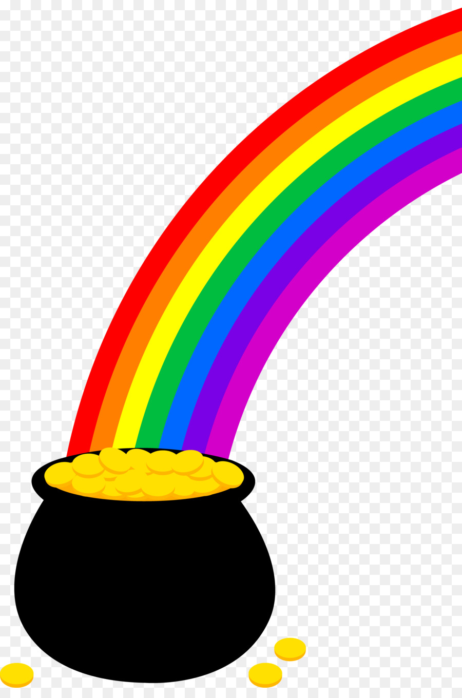 Rainbow Pot of Gold Clip art - Free Rainbow Clipart png download - 6465*9629 - Free Transparent Rainbow png Download.