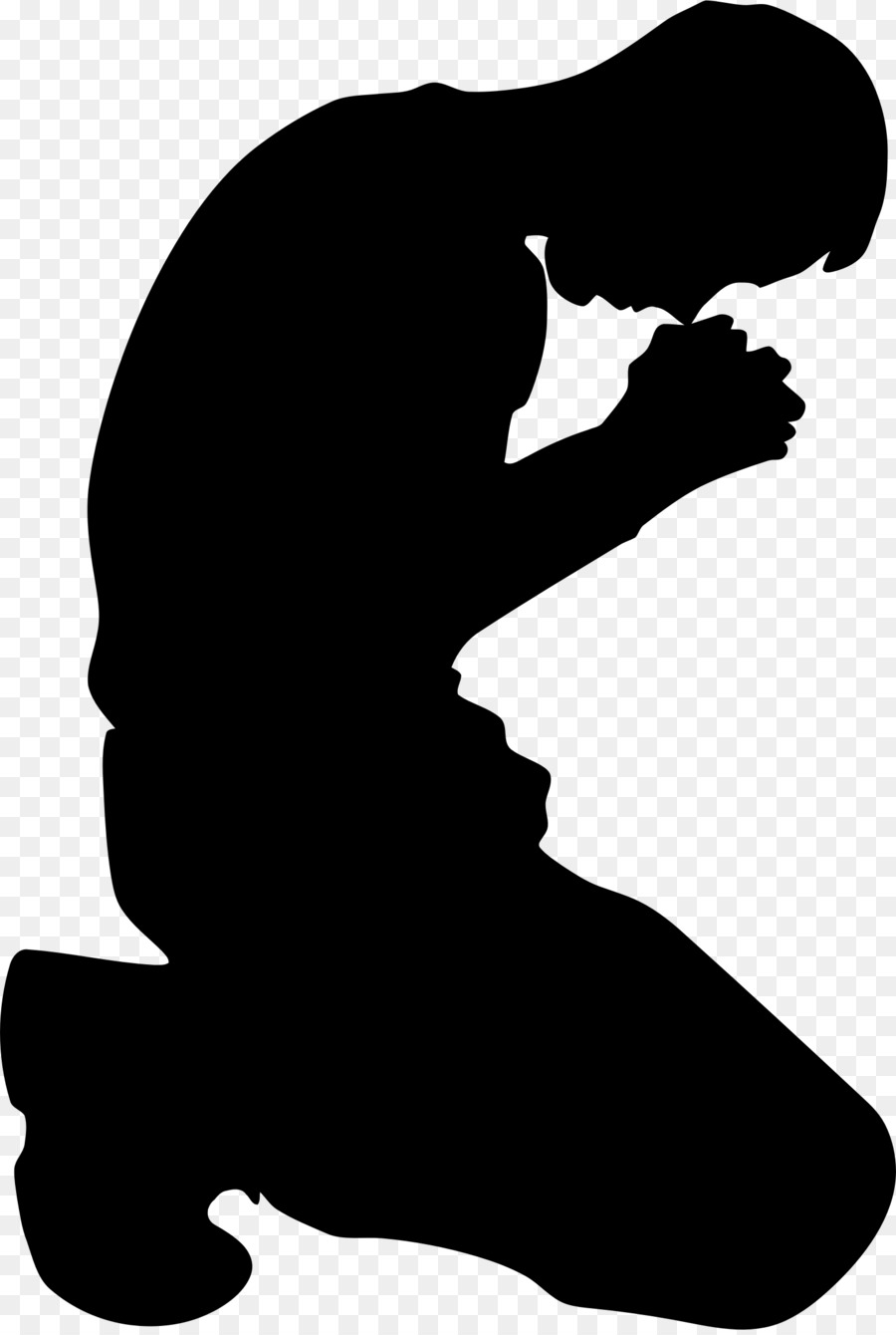 Praying Hands Kneeling Silhouette Clip art - prayer png download - 1560*2314 - Free Transparent Praying Hands png Download.