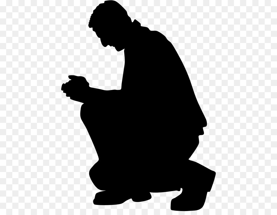 Prayer Silhouette Religion - pray png download - 504*688 - Free Transparent Prayer png Download.