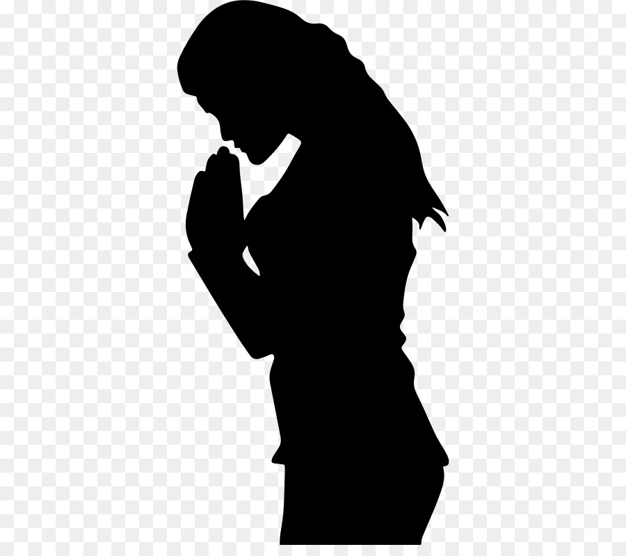 Prayer Woman Praying Hands Silhouette Clip art - praying png download - 392*784 - Free Transparent Prayer Woman png Download.