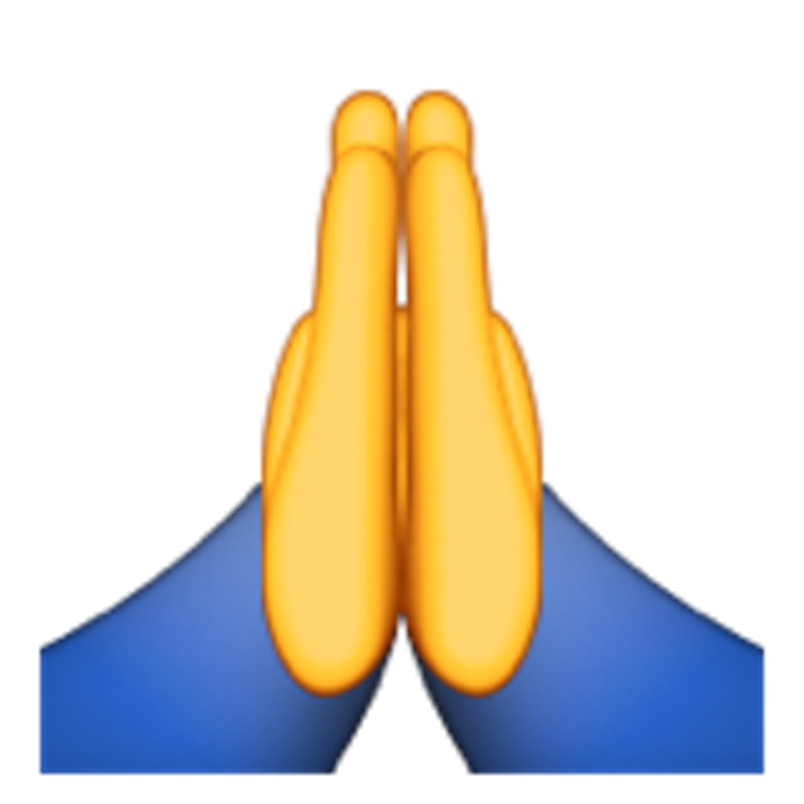 Hand Emoji Clipart Gratitude Smiley Face Praying Transparent Images