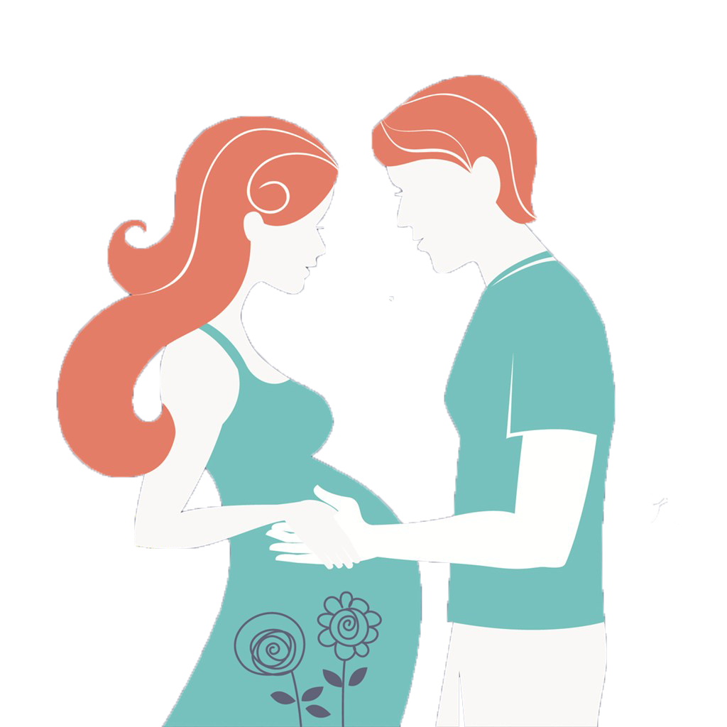 Pregnancy Mother Infant Drawing - Beautiful pregnant woman silhouette