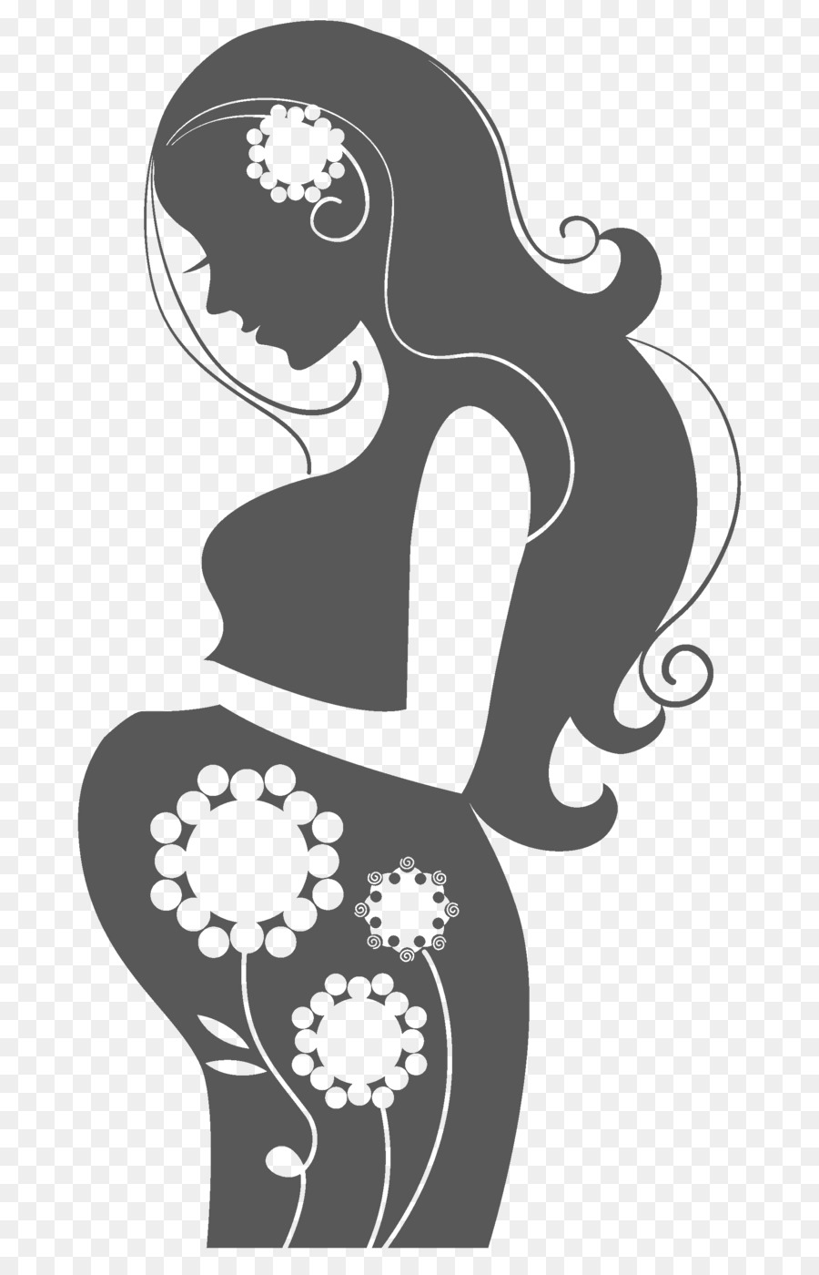 Pregnant Woman Silhouette Drawing - img-ultra