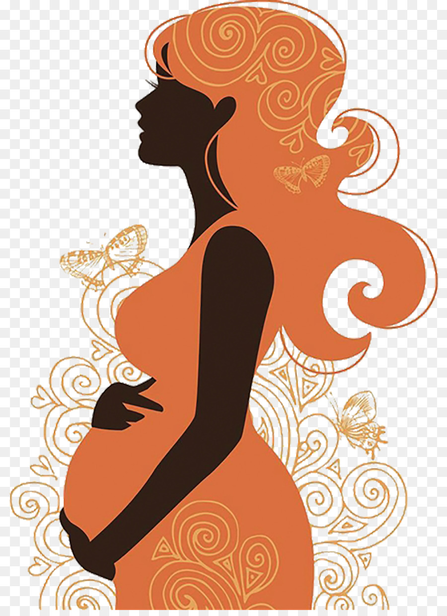 Pregnancy Woman Silhouette Clip art - Vector pregnant women backache png download - 1500*2047 - Free Transparent  png Download.