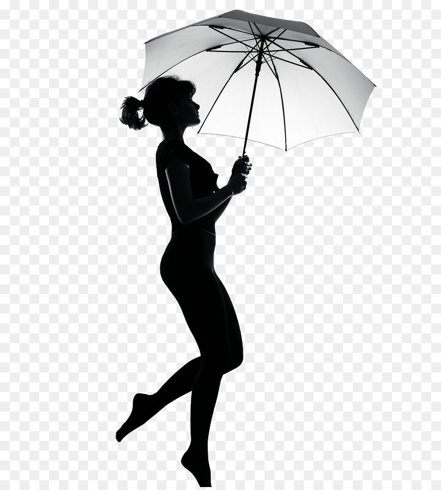 Silhouette Stock photography Royalty-free Umbrella - Umbrella woman png download - 735*994 - Free Transparent Silhouette png Download.