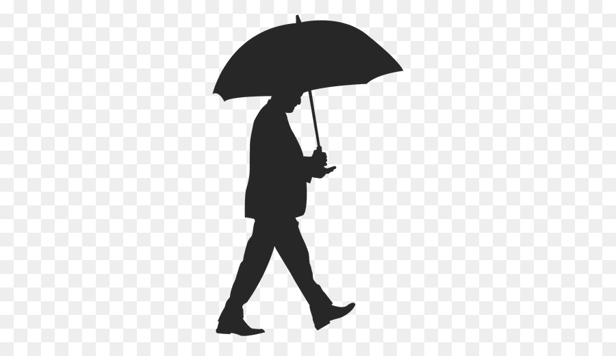 Silhouette Umbrella Drawing - vector man png download - 512*512 - Free Transparent Silhouette png Download.