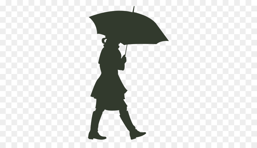 Silhouette Drawing Umbrella Woman - lateral vector png download - 512*512 - Free Transparent Silhouette png Download.